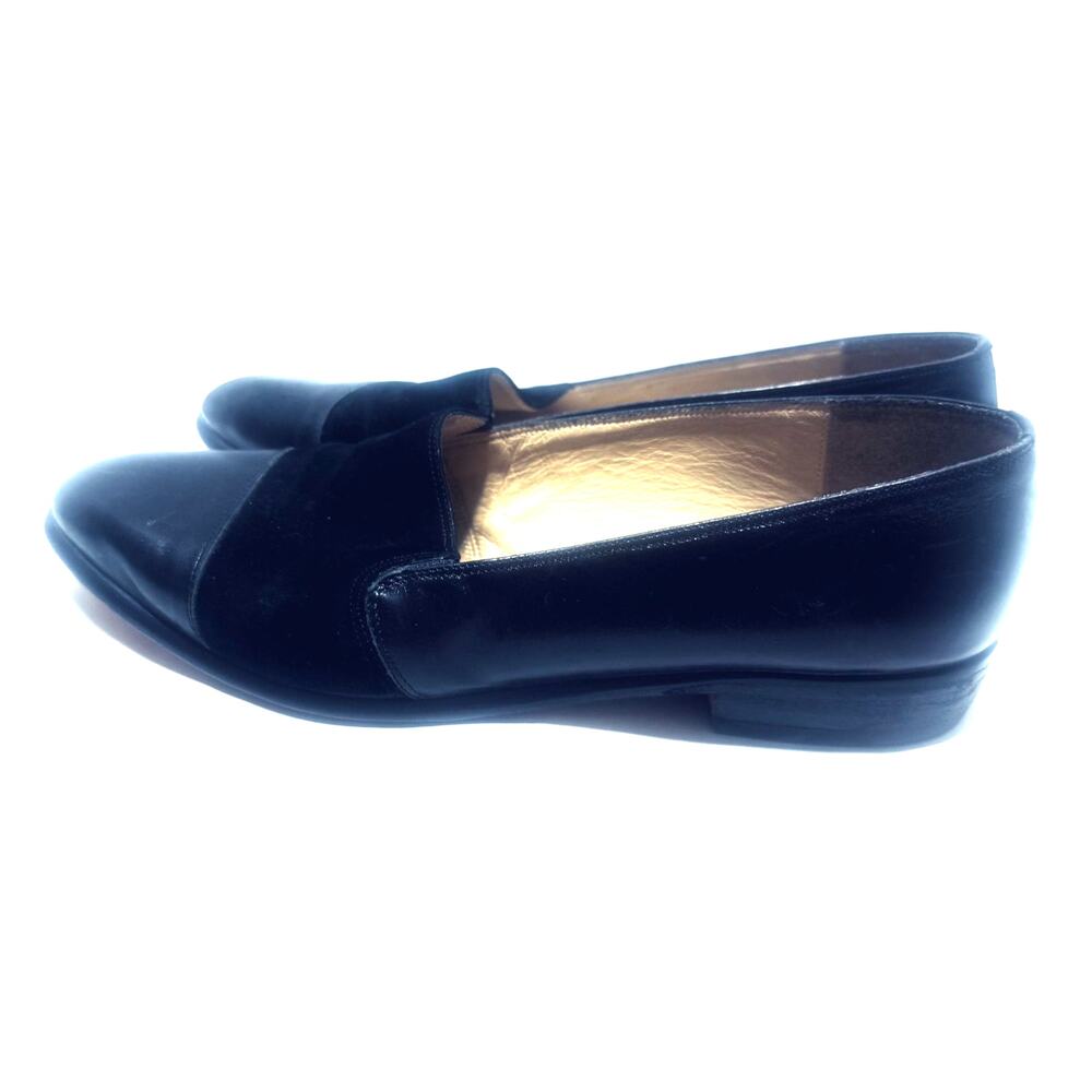 Classiques Entier Italian Leather Loafers Flats Shoes Black 7.5 W wide Classy